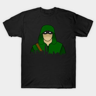 The Green Arrow with city skyline T-Shirt